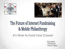 The Future of Internet Fundraising & Mobile Philanthropy