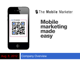 Why go mobile? PPT