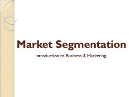 Marketing Segmentation Market Segmentation