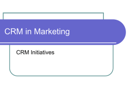 CRM in Marketing - High Point University
