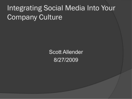 Integrating Social Media Into Your Company Culture