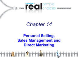 Personal Selling Personal selling