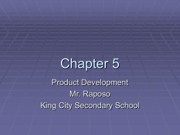 Chapter 5: Product Developmen