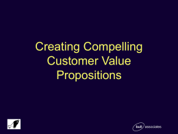 Creating Value Propositions (summary