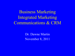 Integrated Markting Communications