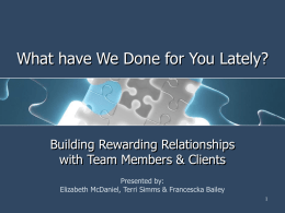 Building Rewarding Relationships with Team Members and