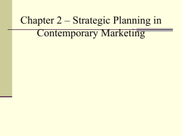 Chapter 5 - Marketing Planning & Forecasting