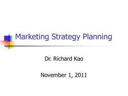 Marketing Strategy Planning - Cal State LA