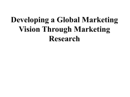 Research in global markets