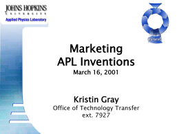 Marketing APL Inventions