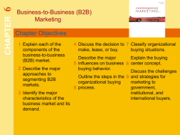 Chapter 14 - PPT 14 PART 1 Business to