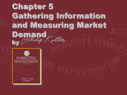 Chapter 5 Gathering Information and Measuring Market Demand