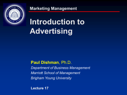Marketing Management - BYU Marriott School