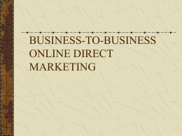 business-to-business online direct marketing