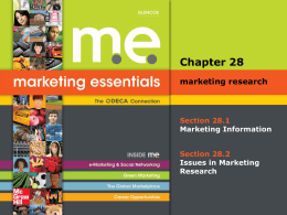 Section 28.2 Issues in Marketing Research