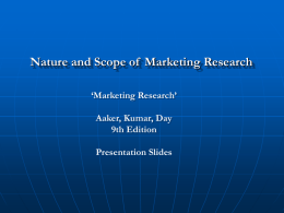 Marketing Research - BEAN