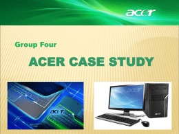 Acer`s marketing strategy