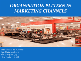 organisation pattern in marketing channels