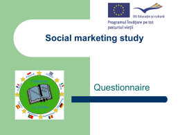 Romania Social Marketing Study