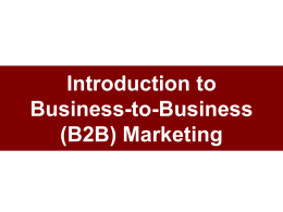 Introduction to Business-to