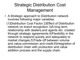 Strategic Distribution Cost Management