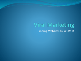 Viral Marketing - IMD405