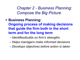 (Marketing) Planning