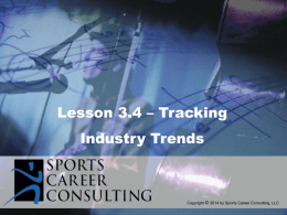 Lesson 3.4 - Tracking Industry Trends
