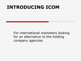 icom intergrated international independent gary burandt executive