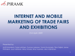 Internet and mobile marketing of trade fairs and exhibitions