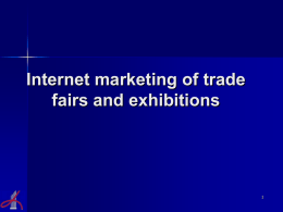 Internet Marketing of Trade Fairs and Exhibitions & Internet in
