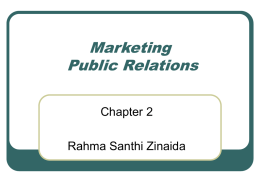 Marketing Public Relations - Bina Darma e
