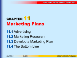 Chapter 11 Marketing Plans
