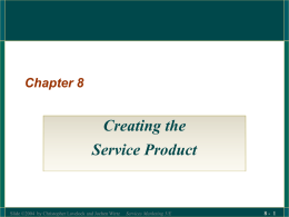 Chapter 8_Creating the Service Product - UL2011-2012