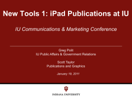 iPad Publications at IU