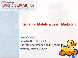 Integrating Mobile & Email Marketing