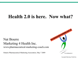 Health 2.0 is Here. Now What?