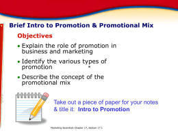 promotional mix - Cloudfront.net