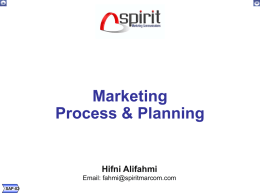 The Marketing Planning