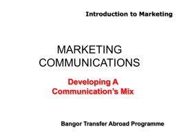 Communication`s Mix