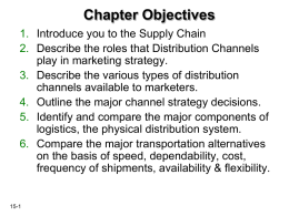 Channel Strategy Decisions