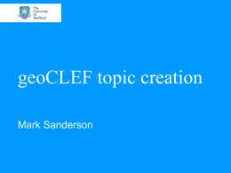 geoCLEF topic creation