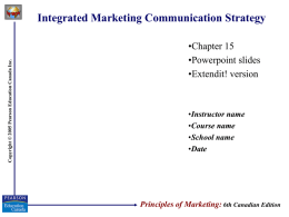 The Marketing Communications Mix