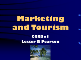 Marketing and Tourism