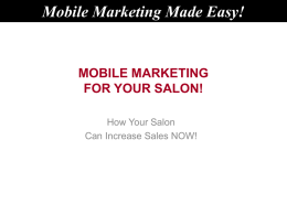MOBILE MARKETING FOR RETAIL