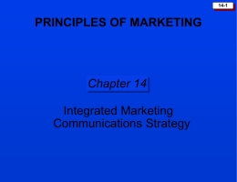Chapter 14: Integrated Marketing Communication