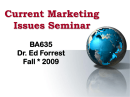 Marketing is… - College of Business and Public Policy