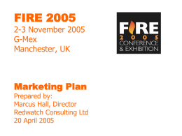 Extract from Fire & Rescue 2005 Marketing Plan