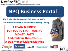 NPQ Business Portal
