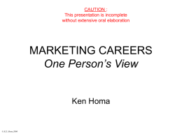 Marketing Careers Overview